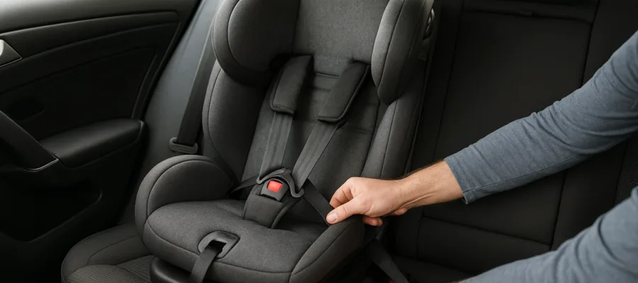 Kindersitz richtig sichern auf Ruecksitzen mit oder ohne Armlehne – DIY-Checkliste