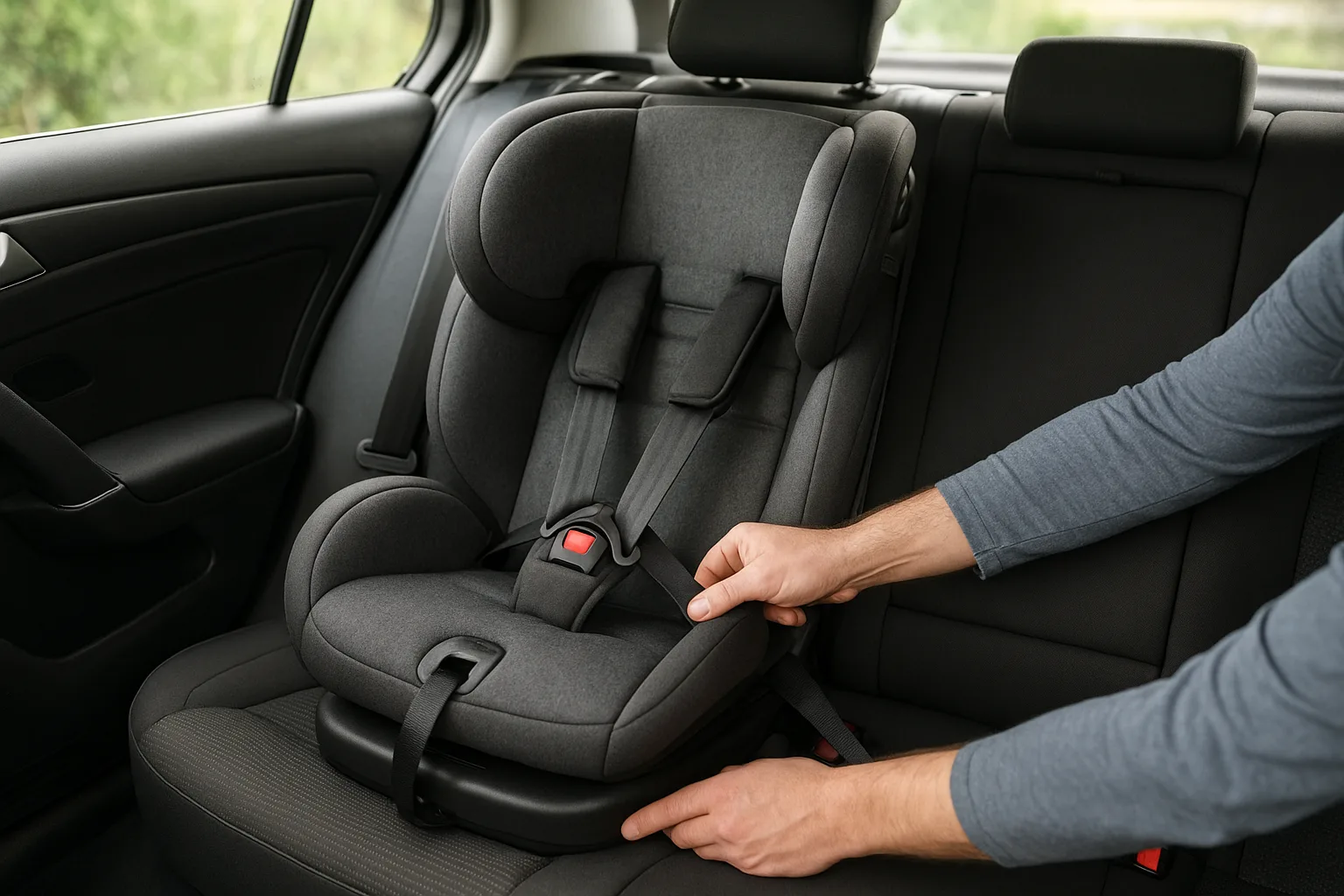 Kindersitz richtig sichern auf Ruecksitzen mit oder ohne Armlehne – DIY-Checkliste