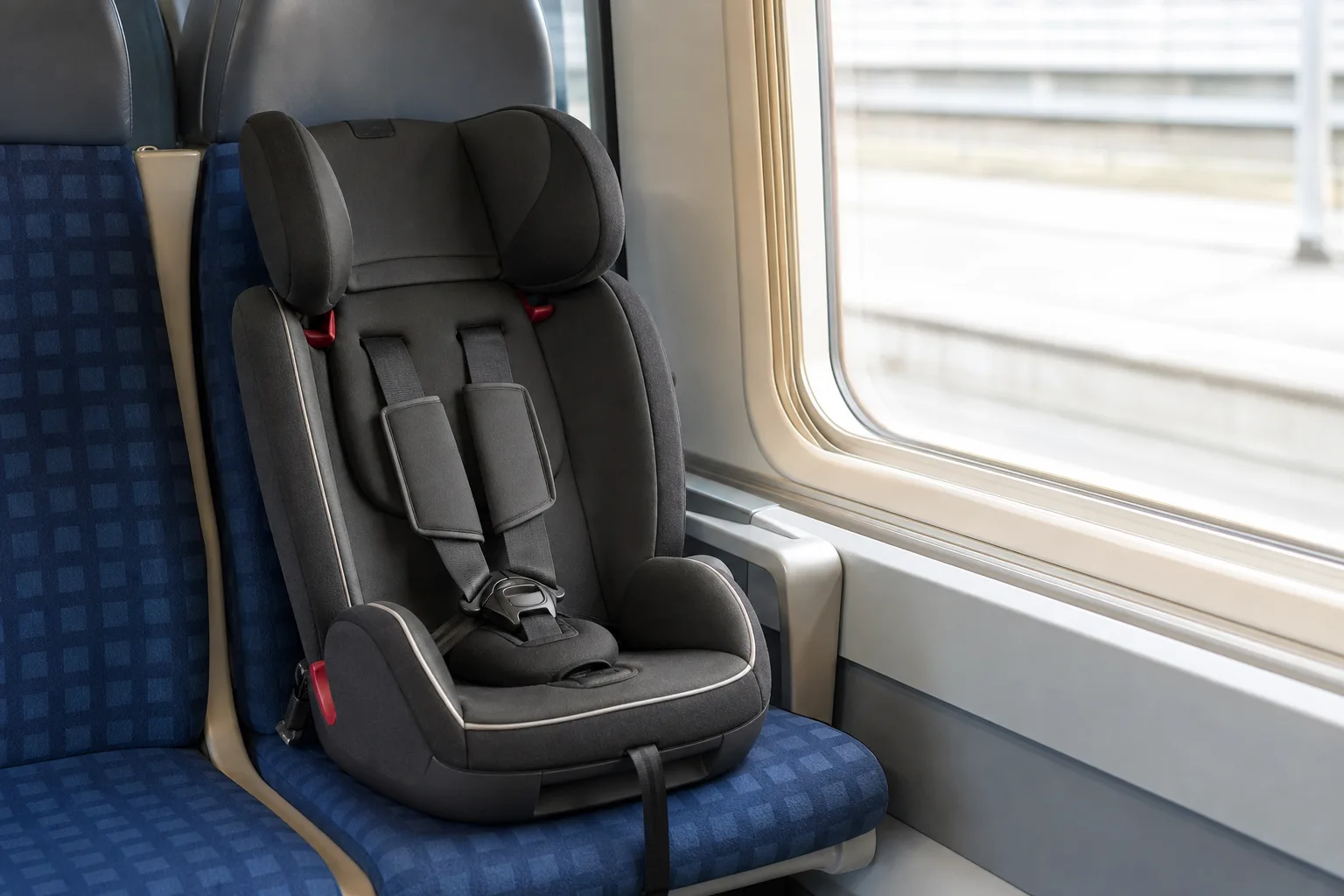 Kindersitz im Flugzeug und oeffentlichen Verkehrsmitteln richtig nutzen