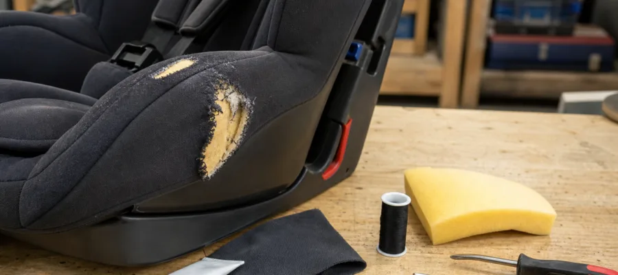 Kinderleicht: Kleine Schaeden am Kindersitz selbst reparieren mit DIY-Methoden